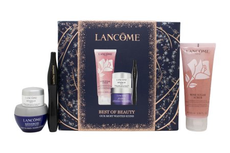 Lanc?me R?nergie Multi-Lift Gift Set 15ml Night Cream + 5ml Eye Cream + 100ml Rose Scrub + Hypnose Mascara Noir